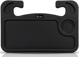 EcoNour 2 in 1 Car Steering Wheel Desk, Tray for Laptop Car Mount with Pen Holder| Food Tray for Eating with Drinks Holder | Multipurpose Travel Car Accessories