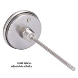 Measureman Fully Stainless Steel Pot, Kettle, Brewing Bimetal Dial Thermometer, 3" Dial, 6" Stem, 0-250 deg F/-20-120 deg C, -1% Accuracy, Adjustable, 1/2" NPT Back Mount