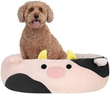 Squishmallows Original 24-Inch Connor The Cow Pet Bed - Medium-Sized Ultrasoft Official Jazwares Plush Pet Bed