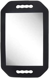 Handle Mirror – Large Hand Mirror with Double Handle - Rectangular Hand Held Mirror with Handle - Lightweight Hair Salon Equipment Hairstylist and Barber Accessories (1Pcs Rectangle)