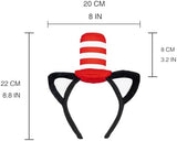 SWEET MAX Cat Ears Headband Red Stovepipe Hat Headpiece Cosplay Costume Accessory Kit Party Favors