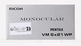 PENTAX Monocular VM 6x21 WP Easy to use with just one hand.Universal design that is ergonomically easy to operate. Bright and clear view with high contrast and excellent optical performance.Waterproof
