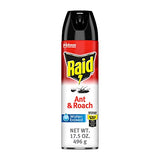 Raid Ant & Roach Aerosol Bug Spray, Water-Based Formula Insecticide with No Greasy Residue, Kills On Contact, 17.5 oz