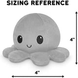 TeeTurtle - The Original Reversible Octopus Plushie - Sunset + Ocean - Cute Sensory Fidget Stuffed Animals That Show Your Mood, 4 inch