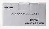 PENTAX Monocular VM 6x21 WP Easy to use with just one hand.Universal design that is ergonomically easy to operate. Bright and clear view with high contrast and excellent optical performance.Waterproof