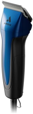 Andis 68520 Excel Professional 5-Speed Detachable Blade Clipper Kit - Animal/Dog Grooming, Rotary Motor, Soft-Grip Anti-Slip Housing, 14-Inch Cord, for All Coats & Breeds, SMC, Blue