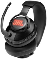 JBL Quantum 400 - USB over-ear gaming headset with game-chat balance dial, JBL QuantumSURROUND and DTS, Voice focus directional flip-up mic and memory foam ear cushions (Black)