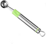 1pc, Stainless Steel Watermelon Scoop, Fruit Cutter, Ice Cream Scoop, Multi-purpose Long Handle Scoop, Baking Utensils, Kitchen Tools