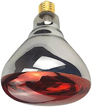 2 Pack 175W Heat Lamp Red Infrared Bulbs Glass Lamp Bulb for Food Service, Brooder Bulb, Chicks, Pet, Bathroom, Light Therapy Use E26 Base, Flood Light Heat Lamp Bulb.