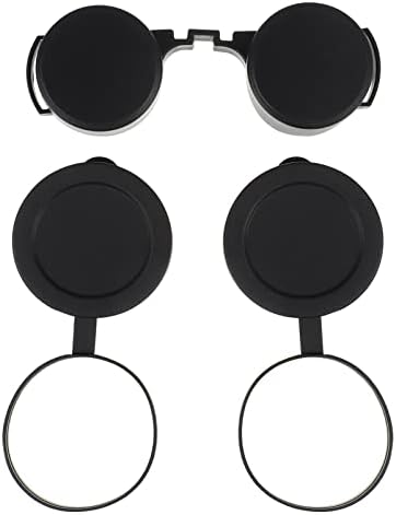 3Pcs Rubber Objective Lens Cover Eyepiece Flip- Open Scope Cover for Binoculars Telescope Accessories (Black)