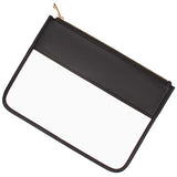 LETGO Clear Makeup Bag Pouch for Travel with Zipper,Clear Cosmetic Bag for Women Waterproof Snacks Bag Stadium Purse Toiletry Bag Bogg Bag Accessories (0-Black)