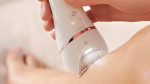 Philips Epilator Series 8000, Wet & Dry, 3-in-1 with Shaver & Trimmer Attachments for Women, 8 Accessories Included, BRE720/14