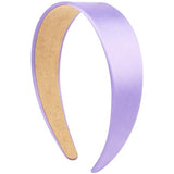 VELSCRUN Headbands for Women Girls 1.6 Inch Purple Satin Wide Headband Head Bands for Womens Hair Solid Simple Fashion Hair Bands Cosplay Halloween Hair Accessories Gifts for Mothers Sisters
