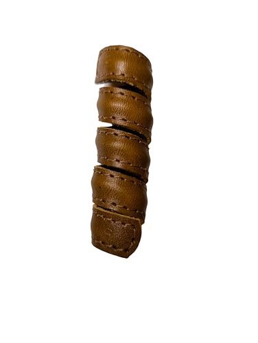 Leather Hair Beads, Dreads beads, Beard beads, Ponytail Wrap, Ponytail Holder, Hair Tie, Leather Wrap, cosplay hair, Hair Accessories, Women's hair, Men's hair (Large, Medium Brown)