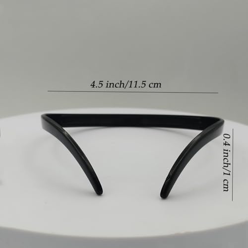 BIKCZEWIN 3PCS No Pressure Headbands for Women with Teeth No Headache Comfortable Hair band Plastic Fashion Skinny Loop Hair Accessories for Glasses Wearers
