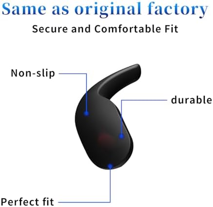 1xPair Knomix Left&Right Replacement Parts Ear Hook Wingtip for Fit Pro True Wireless-Black