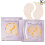 Serve Chilled Bubbly Eye Gels with Niacinamide, Hydrating Under Eye Patches with Niacinamide and Vitamin C, Under Eye Gel Pads with Gel Technology, Facial Skin Care Products - 5 Pairs