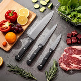 Kitchen Knife, 3-Pcs Knife Set, 8 Inch Chef Knife, 5 Inch Utility Knife, 3.5 Inch Paring Knife, Ultra Sharp Chef's Knives in High Carbon Stainless Steel, Ideal for Cooking, Chopping, Slicing and BBQ
