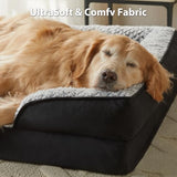 Orthopedic Dog Bed for Large Dogs, Egg Crate Foam Bed for Large Dogs, Equipped with Removable Waterproof Pillow Cover and Anti-Slip Bottom, Pet Bed