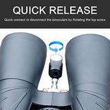 Binocular Tirpod Adapter Quick Release 1/4-20Inch Threading Detachable Mount Accessories for 8x40 8x42 10x50 10x56 12x50 12x60 15x60 15x70 25x70 etc Roof and Porro Zoom Binoculars