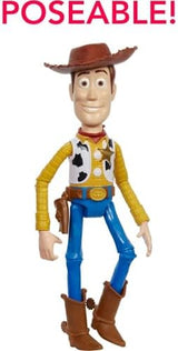Mattel Disney and Pixar Toy Story Large Action Figure, Posable Woody Collectible in Signature Sheriff Look with Removable Hat, 12-inch Scale