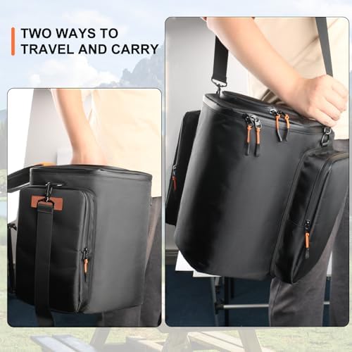 Shoulder Bag Carry Case for Bose S1 Pro+ Portable Bluetooth Speaker PA System and Microphones, Transmitters, Tablet, Power Cord Accessories