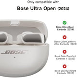 SURITCH Case Cover for Bose Ultra Open Earbuds(2024), Shockproof Protective Cover for Bose Ultra Open Wireless Ear Earbuds Charging Case Accessories with Carabiner, Purple