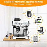Bamboo Appliance Sliders for Breville Barista Espresso Machine, Countertop Sliding Tray Coffee Maker Mat, Air Fryer Storage Sliding Accessories for Most Kitchen Small Appliances, Foldable