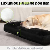 Dog Crate Bed Waterproof Deluxe Plush Dog Beds with Removable Washable Cover Anti-Slip Bottom Pet Sleeping Mattress for Large, Medium, Jumbo, Small Dogs, 35 x 22 inch, Black