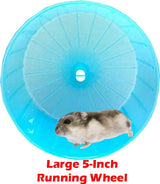 2 Levels Habitat Hamster Home Rodent Gerbil Mouse Mice Rat Wire Cage with Complete Set of Accessories (18" L x 12" W x 15" H, Blue)