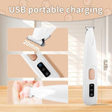 Upgraded Dog Paw Trimmer - Rechargeable Pet Shaver with LED Light, Low Noise Clippers for Eyes, Ears, Face & Rump