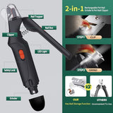 2-in-1 Dog Nail Grinder & Dog Nail Clippers Trimmers for Large Medium Small Dogs Cats Pets Claw Trimmer Quick Sensor and Safety Guard USB Rechargeable with 2 LED Lights (Black)