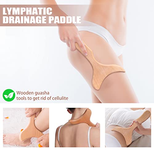 Professional Wood Therapy Massage Tools 3-in-1 Maderoterapia Kit Wooden Massager,For Body Shaping / Contouring / Cellulite Reduction / Muscle Pain Relief Wooden Tools ,Lymphatic Drainage Massager