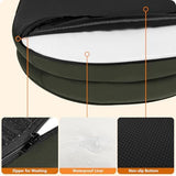 Dwanton Orthopedic Dog Bed for Large Dogs, Waterproof Dog Sofa with Egg Foam Support, Washable Pet Bed with Four Sided Bolster Cushion, with Removable Cover & Non-Slip Bottom, 42 Inches, Green