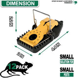 Mouse Traps, Mice Traps for House Indoor Reusable, Kid Safe Snap Traps, Quick Effective Sanitary Safe, Snap Trap Safety and Friendly for Pet, 12 Pack