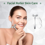 Stainless Steel Gua Sha Facial Tools Metal GuaSha Tool for Face Neck, Detailer Gua Sha Lymphatic Drainage Face Massage Tool, Christmas Gift for Women (Stainless Steel gua sha 4)