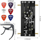 Guitar Chord Presser - Guitar Aid Chord Trainer for Beginners, Guitar Chord Helper Practice Tool with 6 Picks & Capo, Portable Guitar Assisted Learning Tools Kit Accessories for Acoustic Guitars