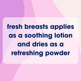 Fresh BREASTS Anti Chafing Deodorant Lotion to Powder, 3.4oz (2 Pack) - Anti Chafe Cream Whole Body Deodorant for Women, Inner Thighs & Areas that Sweat, No Talc, Aluminum and Fragrance