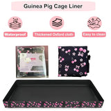 DZWLKJ Guinea Pig Cage Liner,Washable Tarp Bottom Base,Cherry Graphic,24"x48", Reusable for Rabbit, Chinchilla, Hedgehog, Ferret & Other Small Animals.