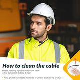 MIPEACE 2 Pieces Replacement Earbuds Cables for Work Earbuds Bluetooth（Black & Orange）