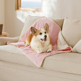 Bedsure Cat Blanket for Indoor Cats - Waterproof Calming Cat Blankets for Couch Protection, Sherpa Fleece Pet Blanket, Soft Plush Reversible Throw Furniture Protector, 50"x40", Pink