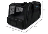 Sherpa Expandable Travel Pet Carrier, Airline Approved & Guaranteed On Board - Black, Medium