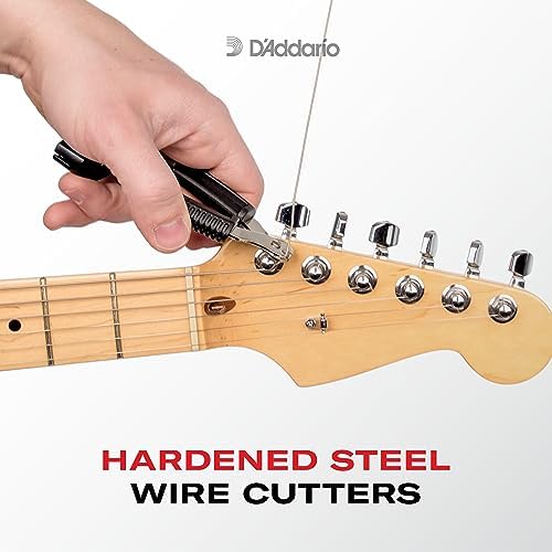 D'Addario Accessories Pro-Winder - The Original Guitar String Winder, Guitar String Cutter, Guitar Bridge Pin Puller - All in One Guitar Tool for Restringing - White