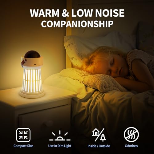 Bug Zapper Outdoor, Mosquito Zapper with LED Light, 2 in 1 Odorless and Physical Mosquito Killer, 4000V Electric Fly Zapper for Outside, Patio, Backyard, Garden