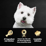 CESAR Adult Wet Dog Food Loaf & Topper in Sauce Rotisserie Chicken Flavor with Bacon & Cheese, 3.5 oz. Easy Peel Trays, Pack of 24