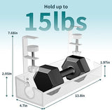 Under Desk Cable Tray White, No Drill Cable Organizer with Clamp for Wire Management, PC Cord Organizer & Workspace Accessories for Office, Home