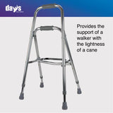 Days Hemi Walker, Mobility Aid for Elderly, Handicapped, Disabled users, One Arm or Hand Walker, Folding Walker, Aluminum Support Walker, Height Adjustable, Weight Capacity of Up to 300 Pounds