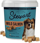 Stewart Single Ingredient Freeze Dried Raw Dog Treats, Wild Salmon, 9.5 Ounce Resealable Tub, Training Treats or Meal Topper for All Size Dogs, High Protein, Grain-Free, Gluten-Free