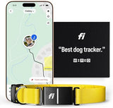 Fi Series 3 Smart Dog Collar - GPS Dog Tracker and Activity & Fitness Monitor, Waterproof, LED Light, Escape Alerts, Nationwide Coverage [Free 6 Month Membership] (Yellow, X-Small)