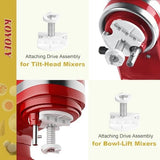 Ice Cream Attachment for Kitchenaid,Fits KitchenAid 4.5-5QT/5.5-6 Quart Stand Mixers,Mixer Accessories,Makes 2 Quarts of Frozen Yogurt,Ice Cream and Sorbet by KOYOEY